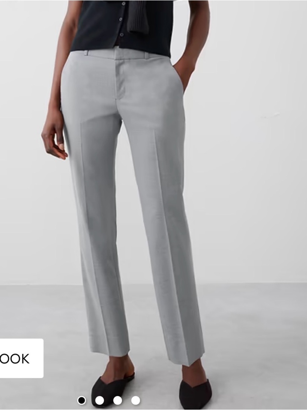 Banana Republic Ryan Curvy Fit Dress Pants (Light Gray) Size 14